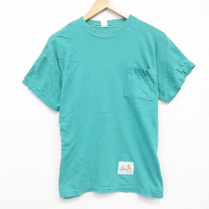 90s 半袖Tシャツ 胸ポケット グリーン メンズL相当 | 古着