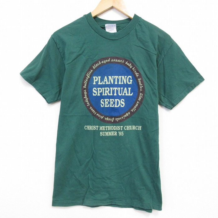 ヘインズ 90s 半袖Tシャツ PLANTING グリーン M | 古着