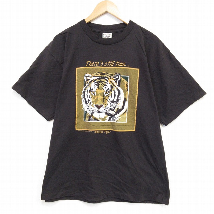 90s 半袖Tシャツ トラ ブラック メンズXL相当 | 古着