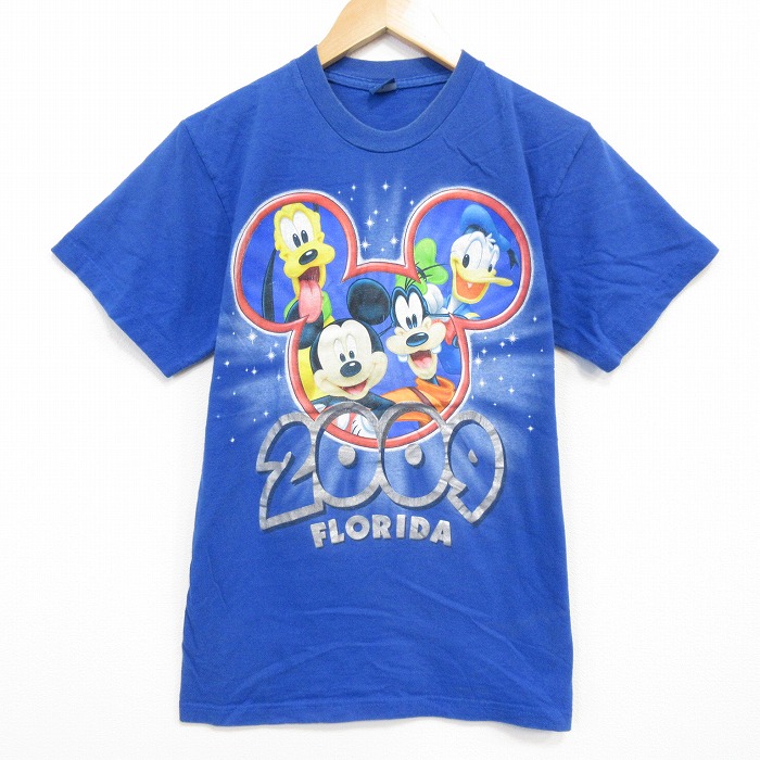 ディズニー 00s 半袖Tシャツ ミッキー ブルー M | 古着