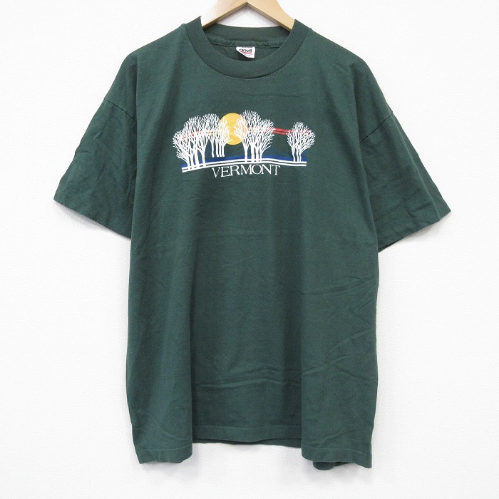 90s 半袖Tシャツ バーモント グリーン メンズXL相当 | 古着