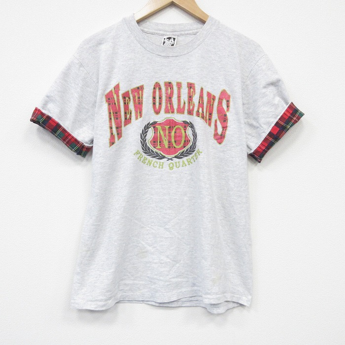 90s 半袖Tシャツ ニューオリンズ グレー メンズL相当 | 古着