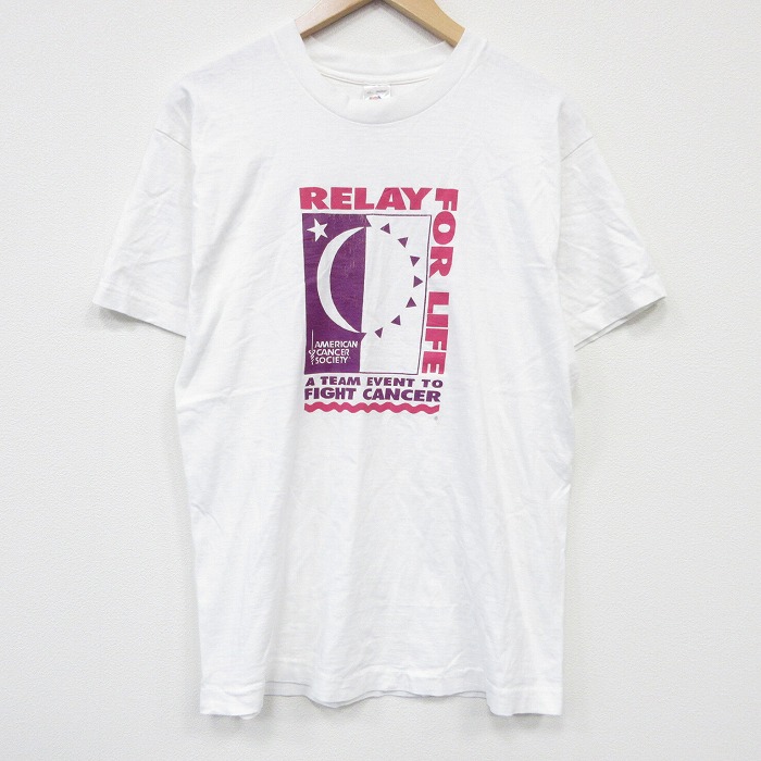 フルーツオブザルーム 90s 半袖Tシャツ RELAY企業広告 ホワイト L | 古着