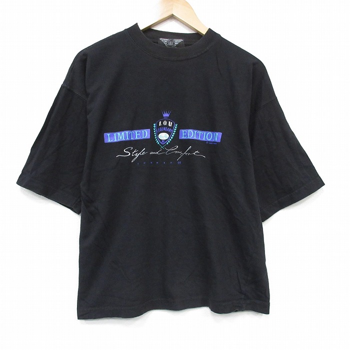 80s 半袖Tシャツ ブラック メンズL相当 | 古着