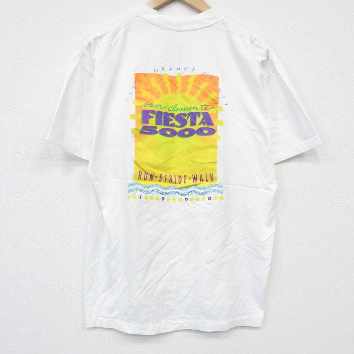 90s 半袖Tシャツ FIESTA ホワイト メンズXL相当 | 古着