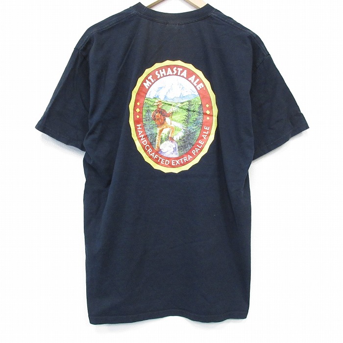 00s 半袖Tシャツ マウントシャスタビール ブラック メンズL相当 | 古着