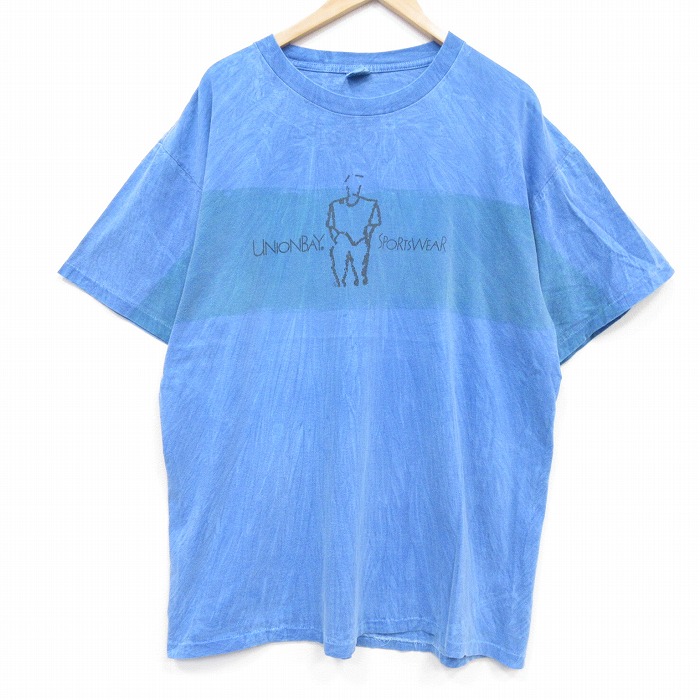 ユニオンベイ 90s 半袖Tシャツ ライトブルー XL | 古着