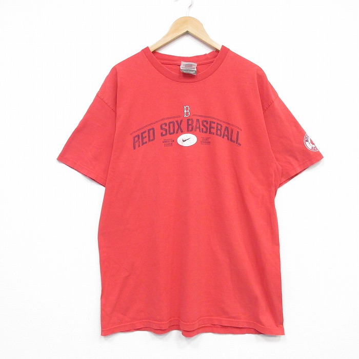 ナイキ 00s 半袖Tシャツ ボストンレッドソックス レッド メンズXL相当 | 古着