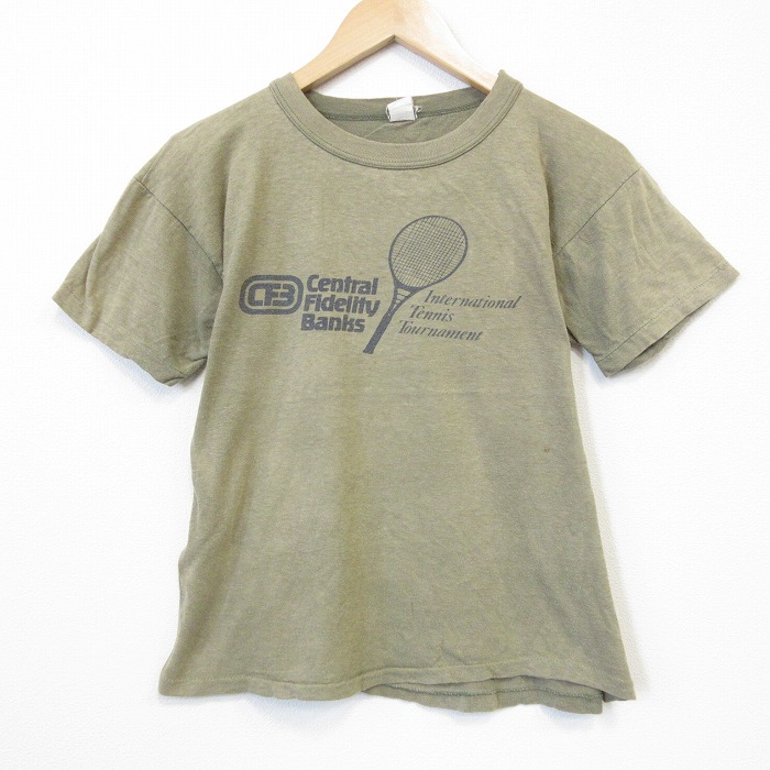 【20％OFF】70s 半袖Tシャツ テニストヨタ カーキ メンズM相当 | 古着