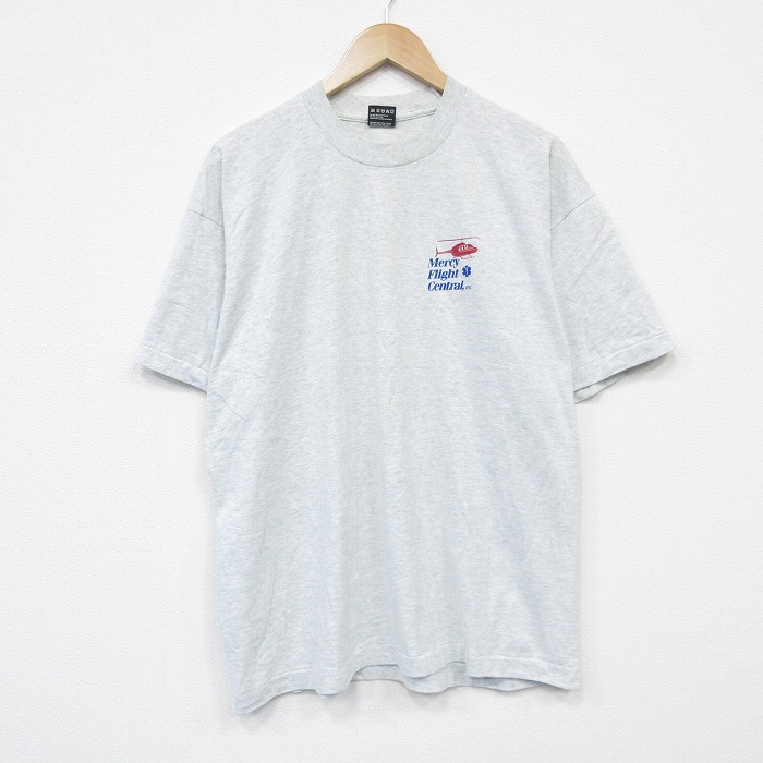 フルーツオブザルーム 90s 半袖Tシャツ ヘリコプター グレー メンズXL相当 | 古着