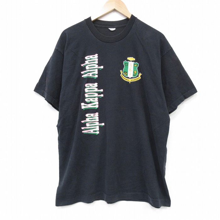 フルーツオブザルーム 90s 半袖Tシャツ アルファ ブラック メンズXL相当 | 古着