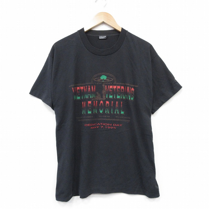 フルーツオブザルーム 90s 半袖Tシャツ メモリアル ブラック メンズL相当 | 古着