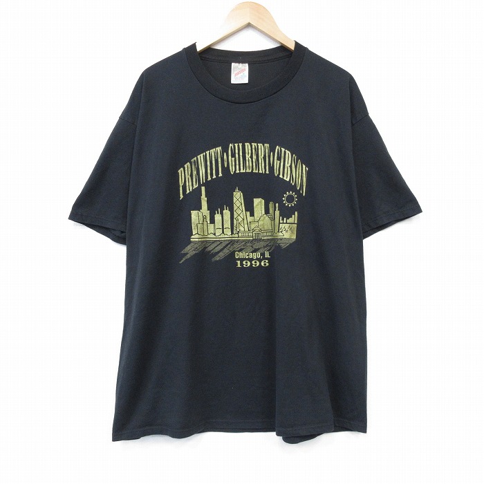 90s 半袖Tシャツ シカゴ ブラック メンズXL相当 | 古着