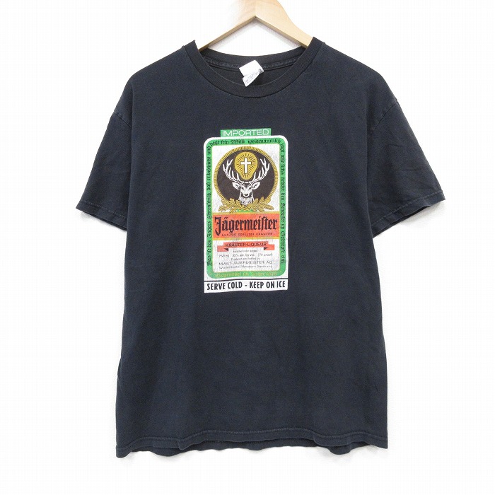 00s 半袖Tシャツ イエガーマイスター ブラック メンズL相当 | 古着