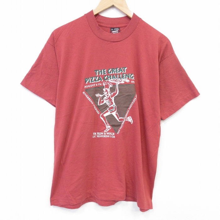フルーツオブザルーム 90s 半袖Tシャツ マラソン企業広告 レッド L | 古着