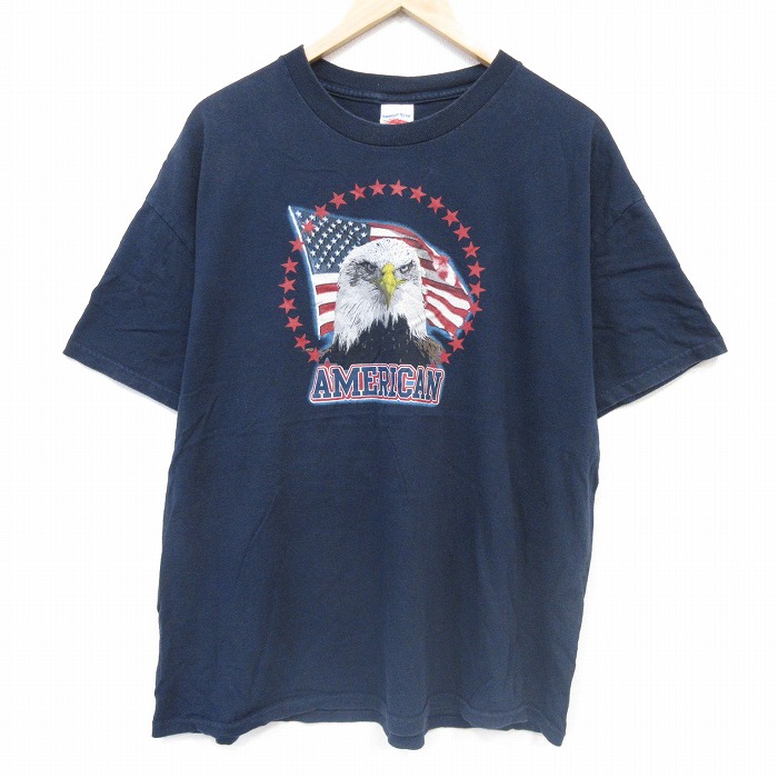 【20%OFF】半袖Tシャツ 鳥 ネイビー メンズXL相当 | 古着