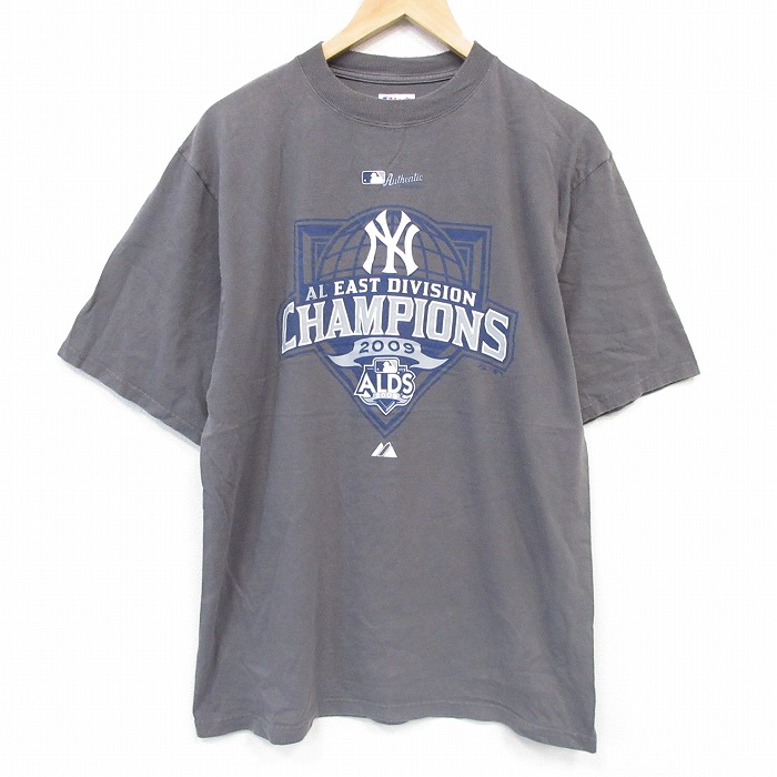 マジェスティック 00s 半袖Tシャツ ニューヨークヤンキース グレー メンズL相当 | 古着