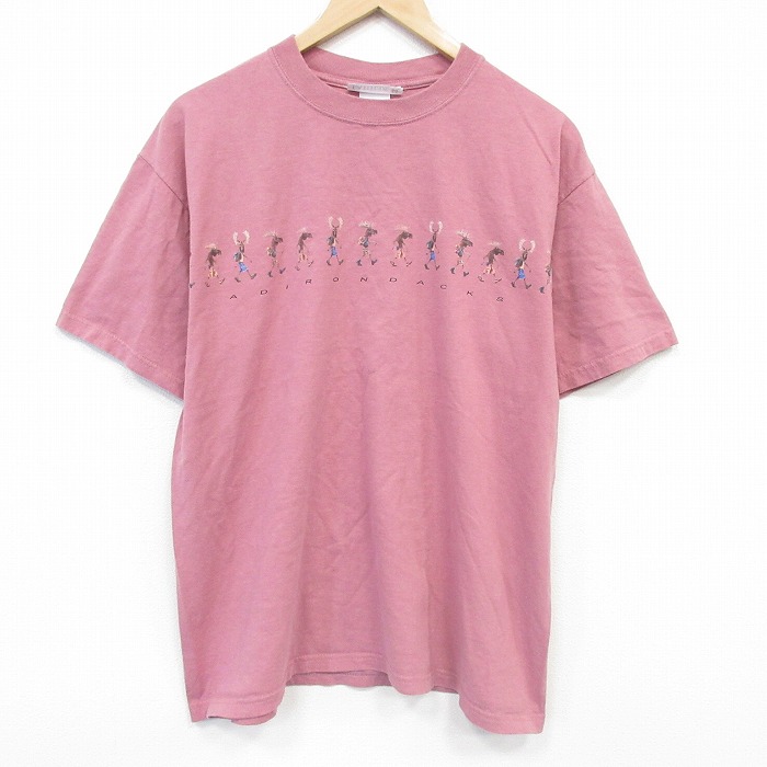 【20%OFF】00s 半袖Tシャツ シカ ピンク メンズXL相当 | 古着