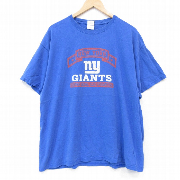 【20%OFF】00s 半袖Tシャツ NFLニューヨークジャイアンツプリント ブルー メンズXL相当 | 古着