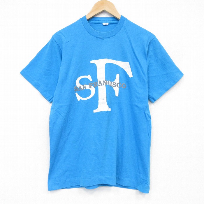 90s 半袖Tシャツ サンフランシスコ ブルー メンズM相当 | 古着