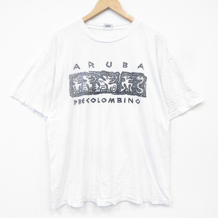 90s 半袖Tシャツ ARUBA ホワイト メンズXL相当 | 古着