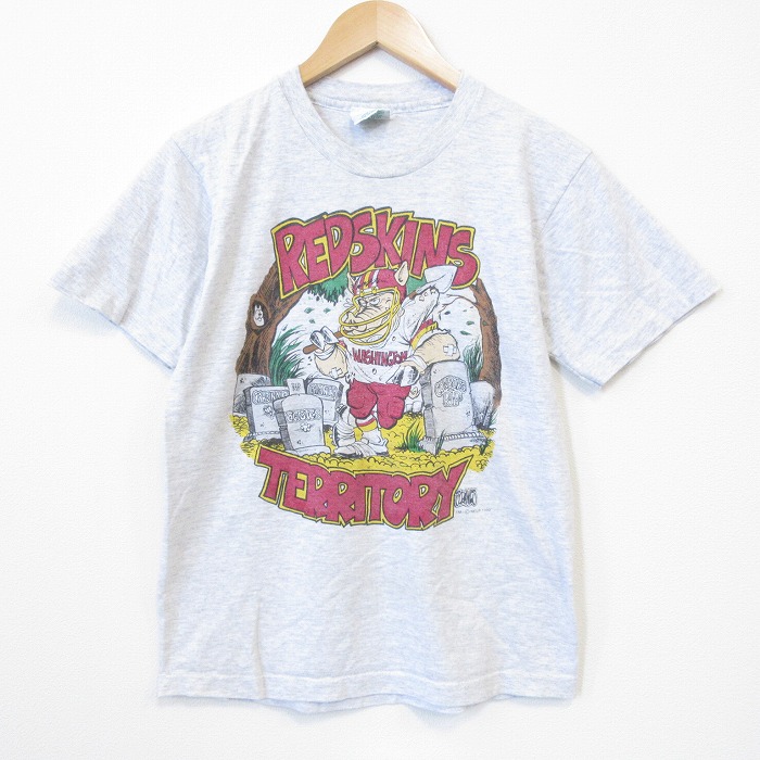 90s 半袖Tシャツ ワシントンレッドスキンズ グレー メンズM相当 | 古着