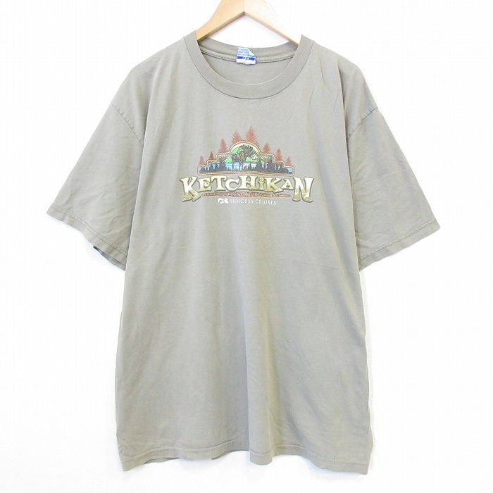 【20%OFF】半袖Tシャツ プリンセスクルーズ カーキ メンズXL相当 | 古着