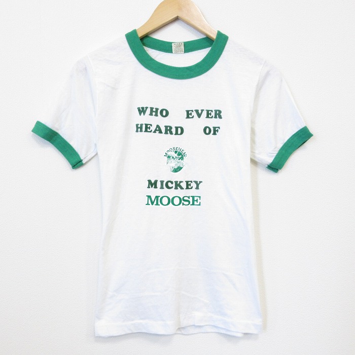スクリーンスターズ 80s 半袖Tシャツ ムース ホワイト メンズS相当 | 古着