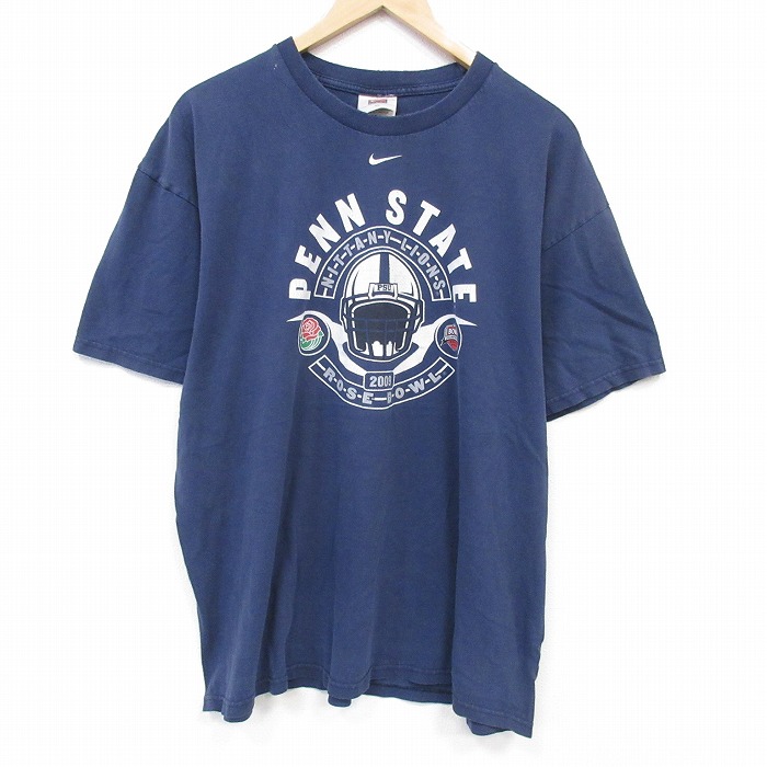 ナイキ 00s 半袖Tシャツ ローズボウル ネイビー メンズXL相当 | 古着