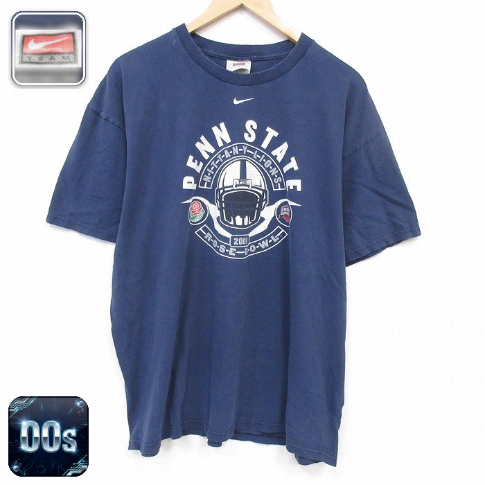 ナイキ 00s 半袖Tシャツ ローズボウル ネイビー メンズXL相当 | 古着