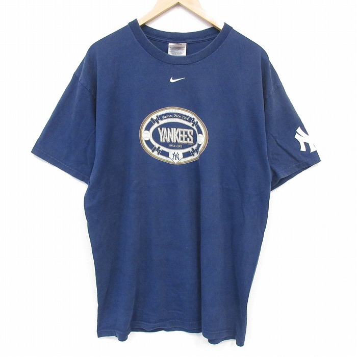 ナイキ 00s 半袖Tシャツ MLBニューヨークヤンキース ネイビー メンズXL相当 | 古着