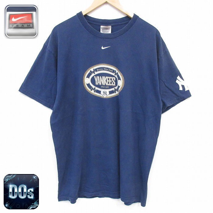 ナイキ 00s 半袖Tシャツ MLBニューヨークヤンキース ネイビー メンズXL相当 | 古着