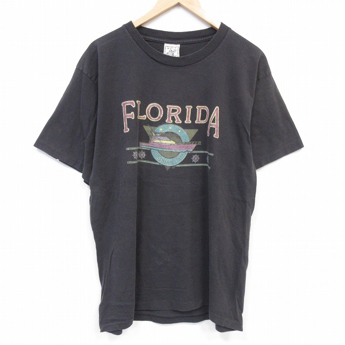 90s 半袖Tシャツ フロリダ ブラック メンズL相当 | 古着