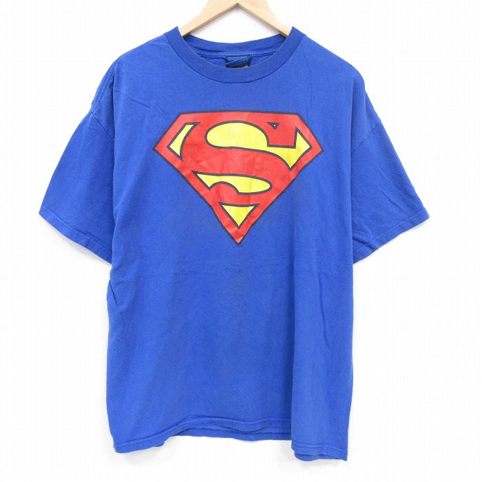 半袖Tシャツ スーパーマン ブルー メンズXL相当 | 古着