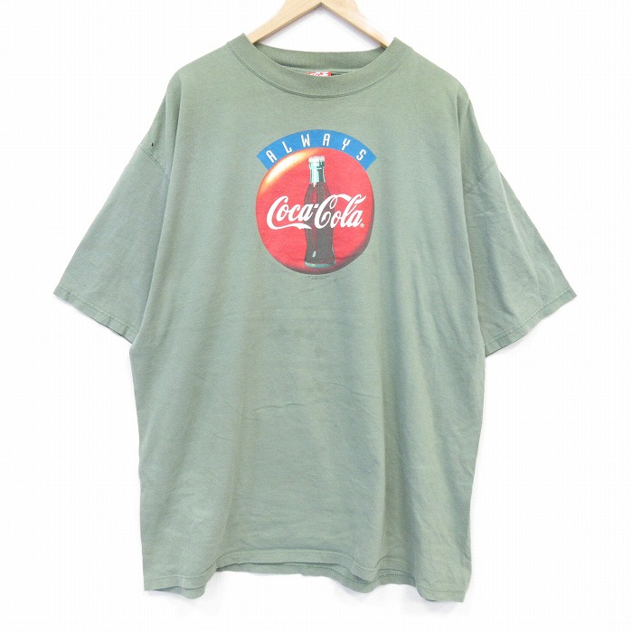 コカコーラ 90s 半袖Tシャツ カーキ メンズXL相当 | 古着