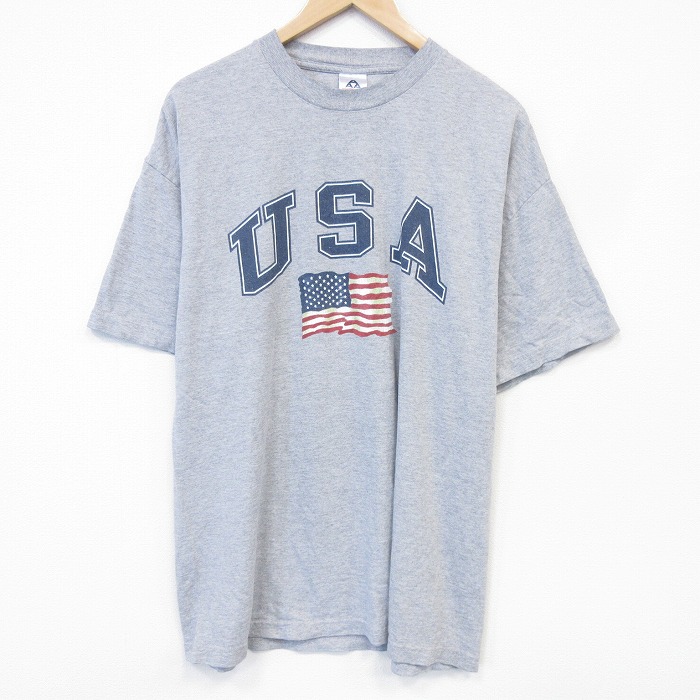 【20%OFF】00s 半袖Tシャツ USAロゴ グレー メンズXL相当 | 古着