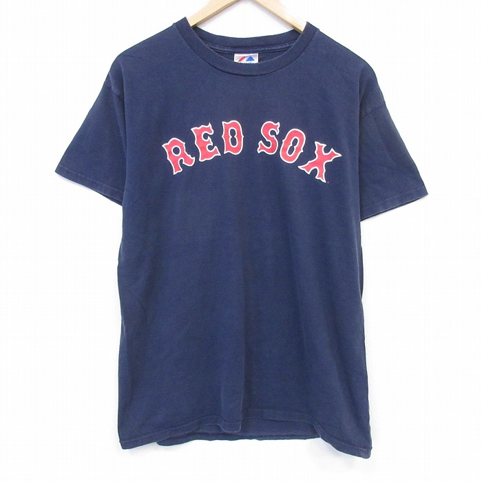 マジェスティック 00s 半袖Tシャツ ボストンレッドソックス ネイビー メンズL相当 | 古着
