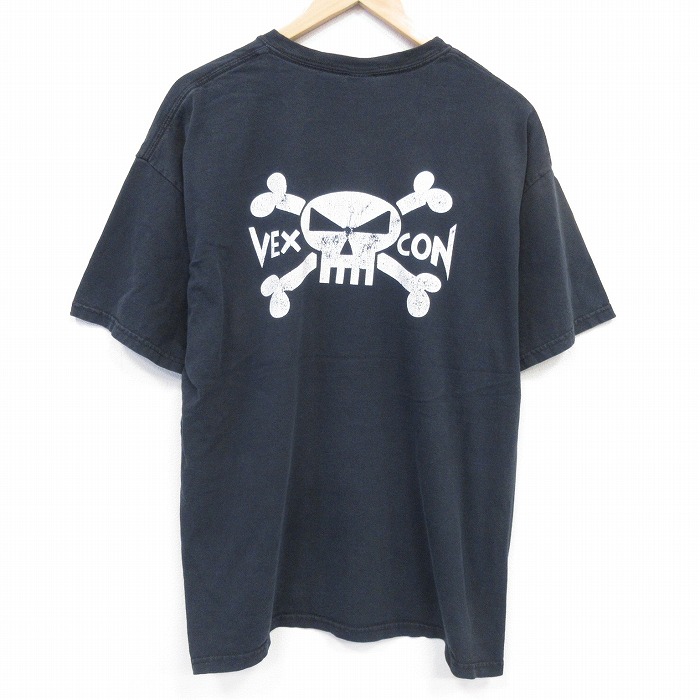 00s 半袖Tシャツ スカル ブラック メンズXL相当 | 古着