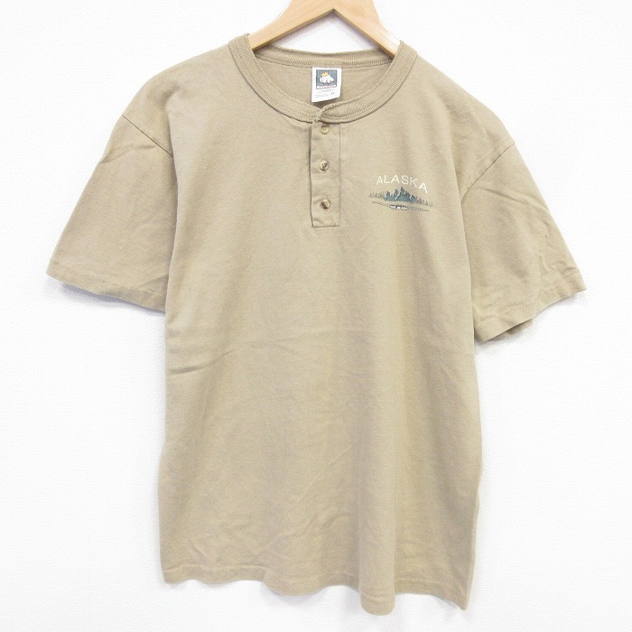 90s 半袖Tシャツ アラスカ ベージュ メンズL相当 | 古着