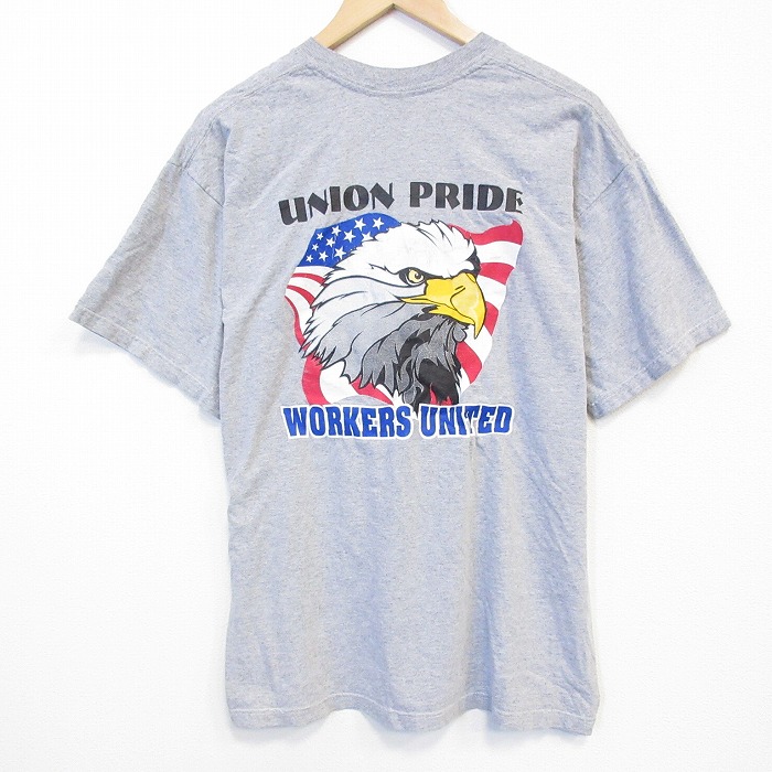 90s 半袖Tシャツ 鳥 グレー メンズXL相当 | 古着