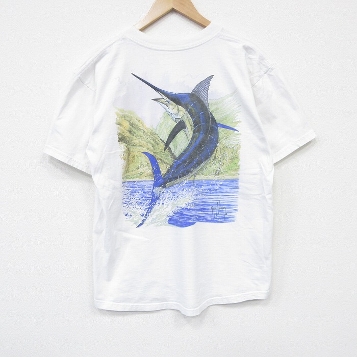 半袖Tシャツ カジキマグロ ホワイト メンズL相当 | 古着