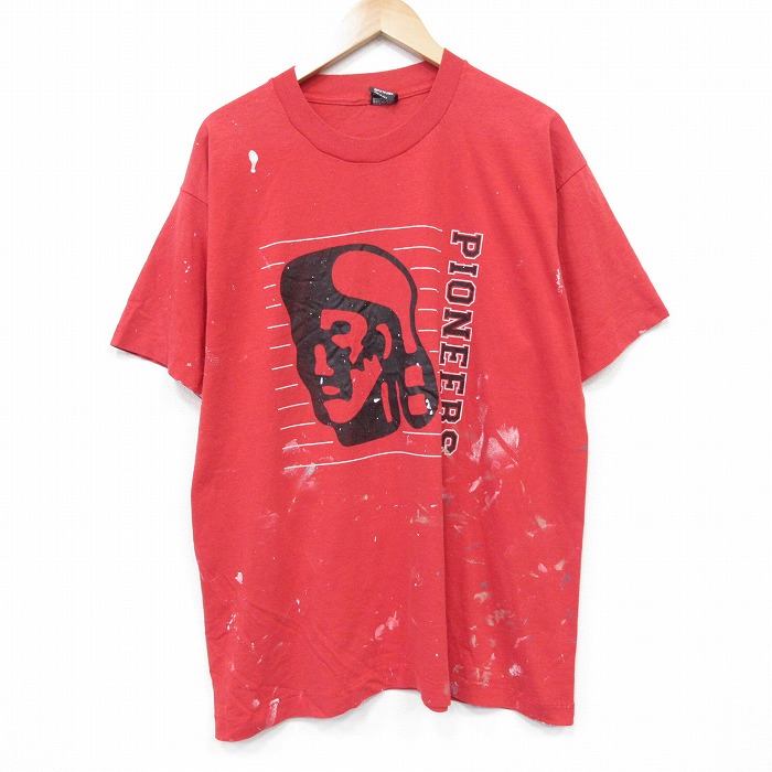 フルーツオブザルーム 90s 半袖Tシャツ パイオニアーズ レッド メンズXL相当 | 古着