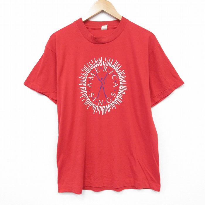 【20%OFF】スクリーンスターズ 80s 半袖Tシャツ SINGS レッド メンズL相当 | 古着