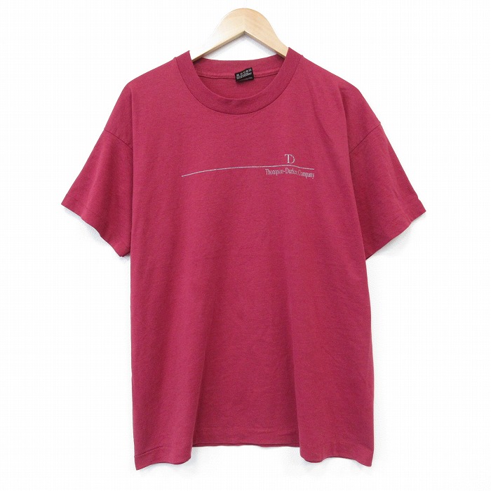 フルーツオブザルーム 90s 半袖Tシャツ TD バーガンディ メンズXL相当 | 古着