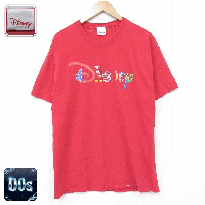 ディズニー 00s 半袖Tシャツ レッド メンズL相当 | 古着