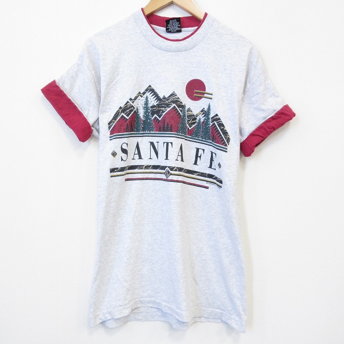 SIGNAL 90s 半袖Tシャツ サンタフェ グレー メンズM相当 | 古着