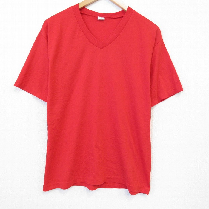 ラッセル 80s 半袖Tシャツ 無地 レッド メンズL相当 | 古着