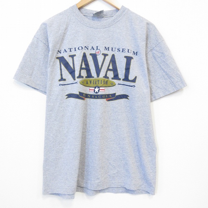 90s 半袖Tシャツ NAVAL 霜降りグレー メンズXL相当 | 古着