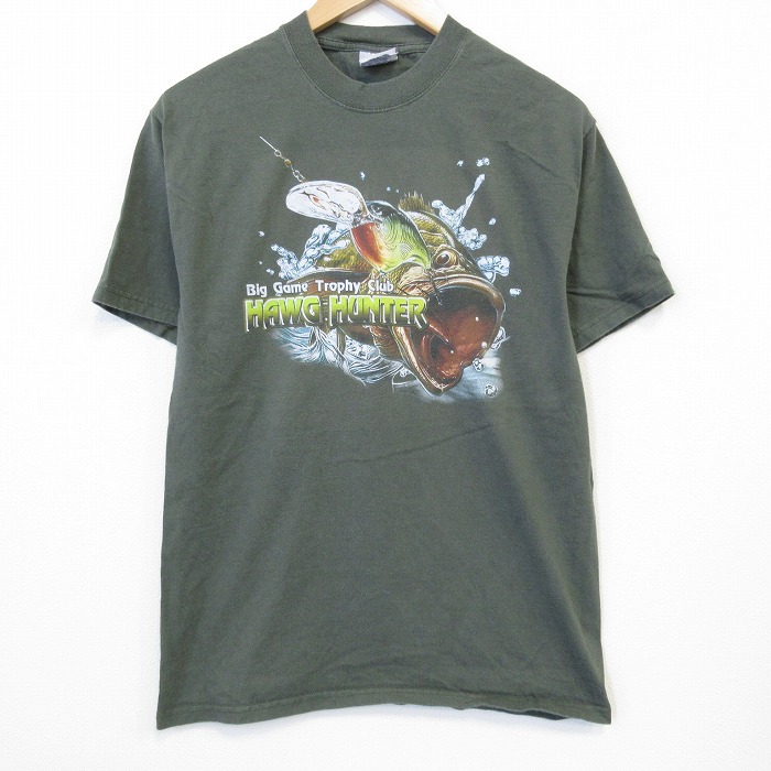【20%OFF】00s 半袖Tシャツ 魚 カーキ メンズM相当 | 古着