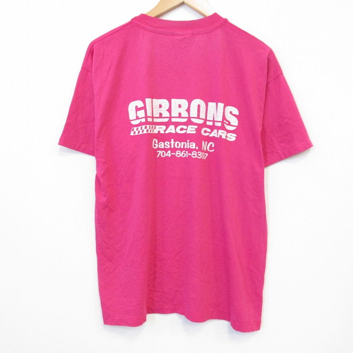 ヘインズ 00s 半袖Tシャツ GIBBONS ピンク メンズXL相当 | 古着